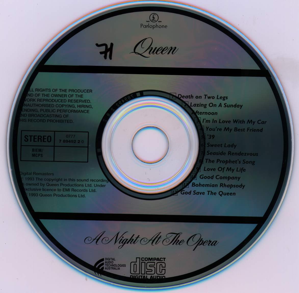 Queen  A night at the opera  cd [UK]